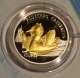 Luxembourg 5 Euro bimétallique argent et or nordique - Faune et flore - Grèbe Huppé 2019 - © Coinf