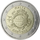 Malte 2 Euro commémorative 2012 - Dix ans de billets et pièces en euros - © European Central Bank