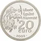 France 20 Euro Argent 2003 - 500ème anniversaire de la Mona Lisa - Léonard de Vinci - © NumisCorner.com