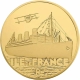 France 50 Euro Or 2016 - Grands navires français - Paquebot Ile de France - © NumisCorner.com