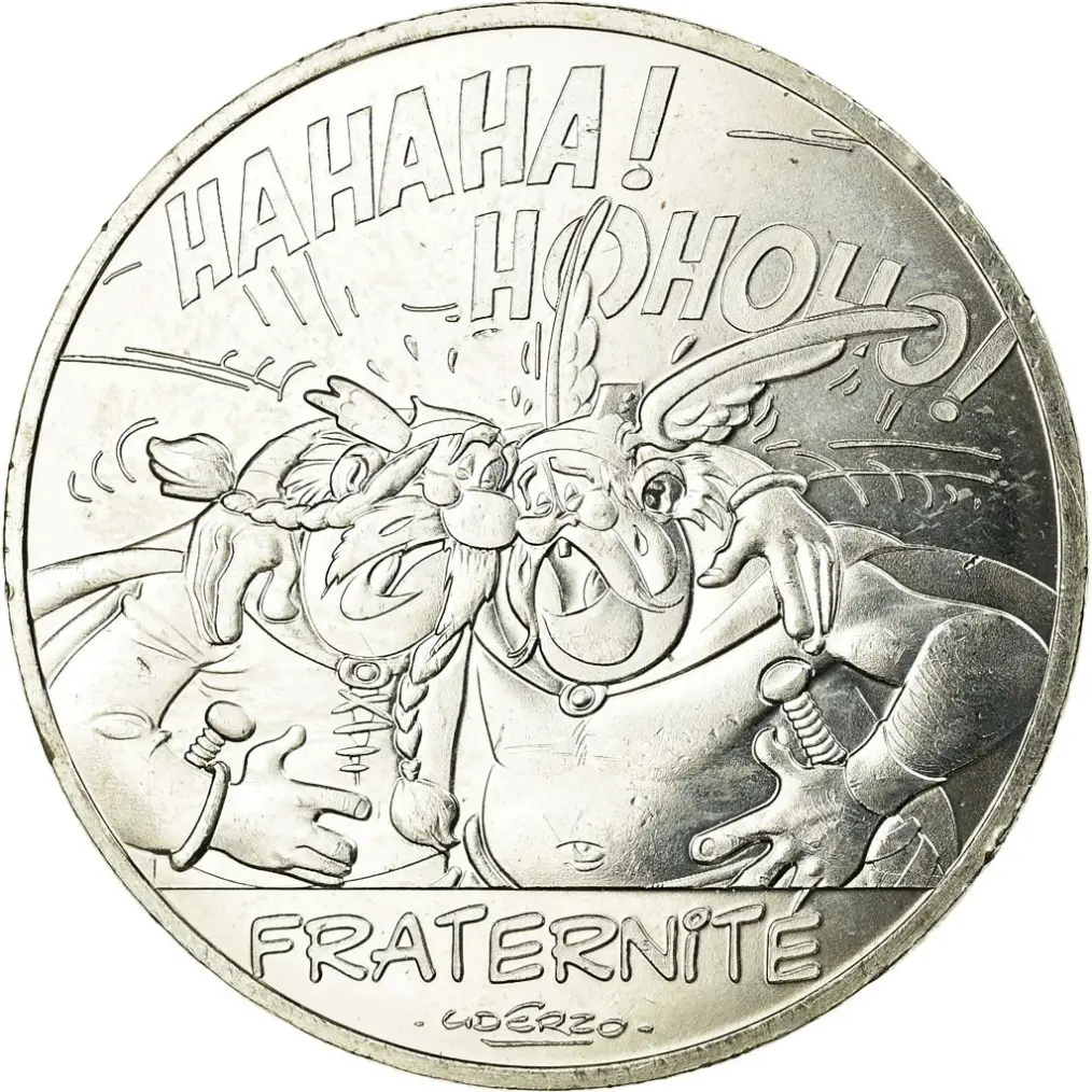 Pièce monnaie argent 10 € Astérix  Fraternité Bretons 2015 
