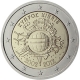 Chypre 2 Euro commémorative 2012 Dix ans de billets et pièces en euros - © European Central Bank