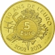 France 5 Euro Or 2012 - Semeuse - 10 ans de l'Euro - © NumisCorner.com