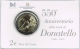 Italie 2 Euro commémorative 2016 - 550e anniversaire de la mort de Donatello - Coincard - © Zafira