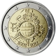 Belgique 2 Euro commémorative Dix ans de billets et pièces en euros 2012 - © European Central Bank