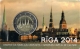 Lettonie 2 Euro commémorative 2014 Riga - Capitale européenne de la culture 2014 - Coincard - © Zafira