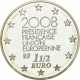 France 1 12 1,50 Euro Argent 2008 - Europa - Présidence Française du Conseil de l'Union Européenne - © NumisCorner.com