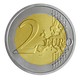 Grèce 2 Euro - 35 ans du programme Erasmus 2022 - © Bank of Greece